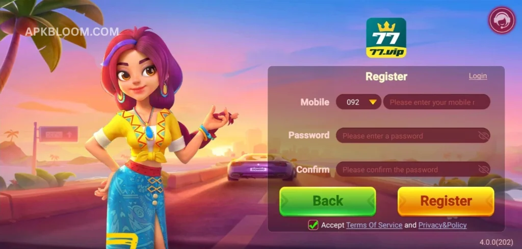 77 vip account registration